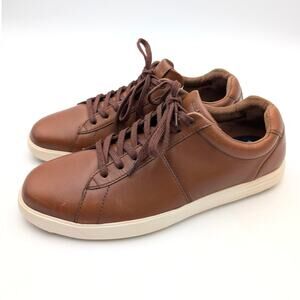 Cole Haan Reagan Low Top Sneaker Shoes Men's British Tan Leather Size US8M EU41